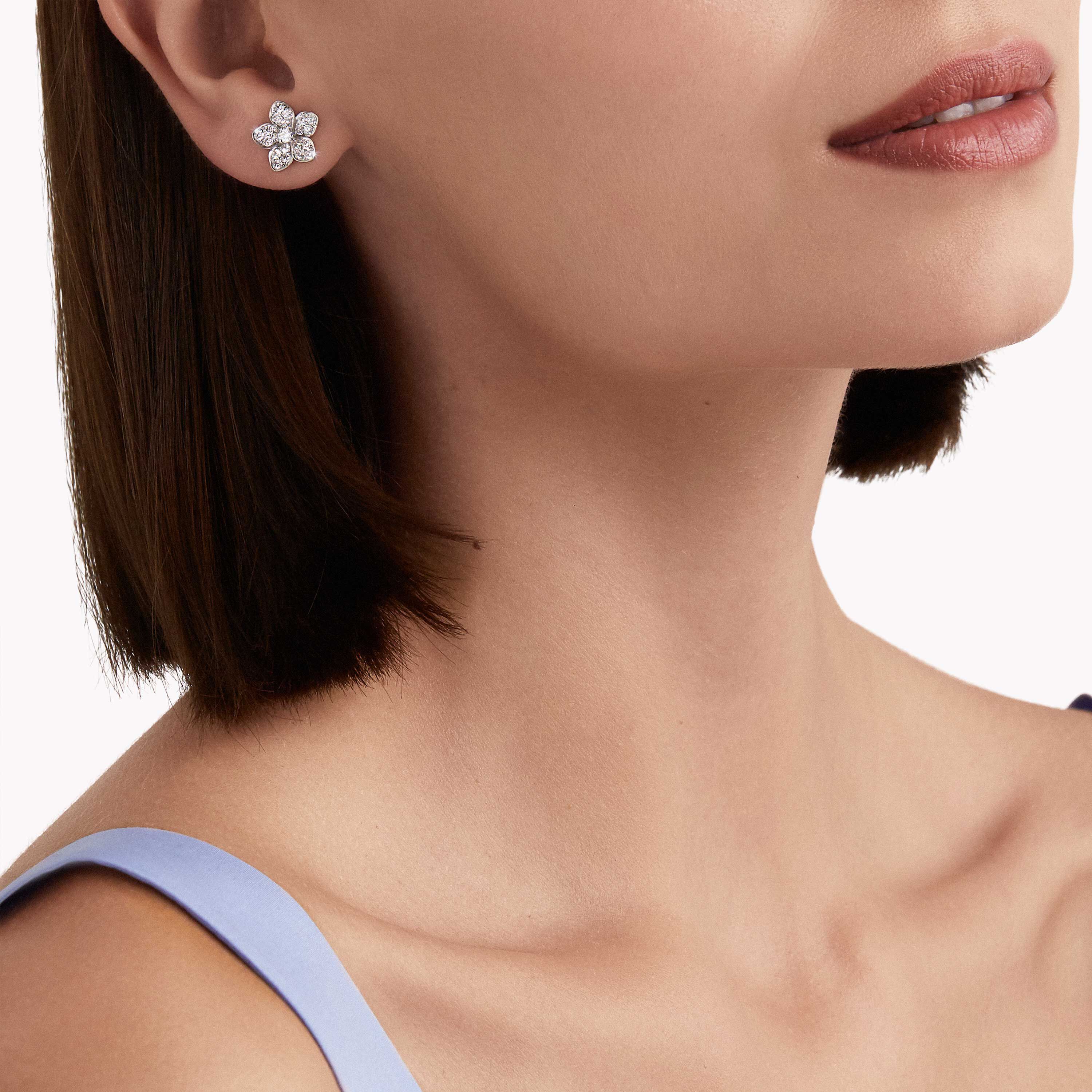 Pave diamond sales stud earrings